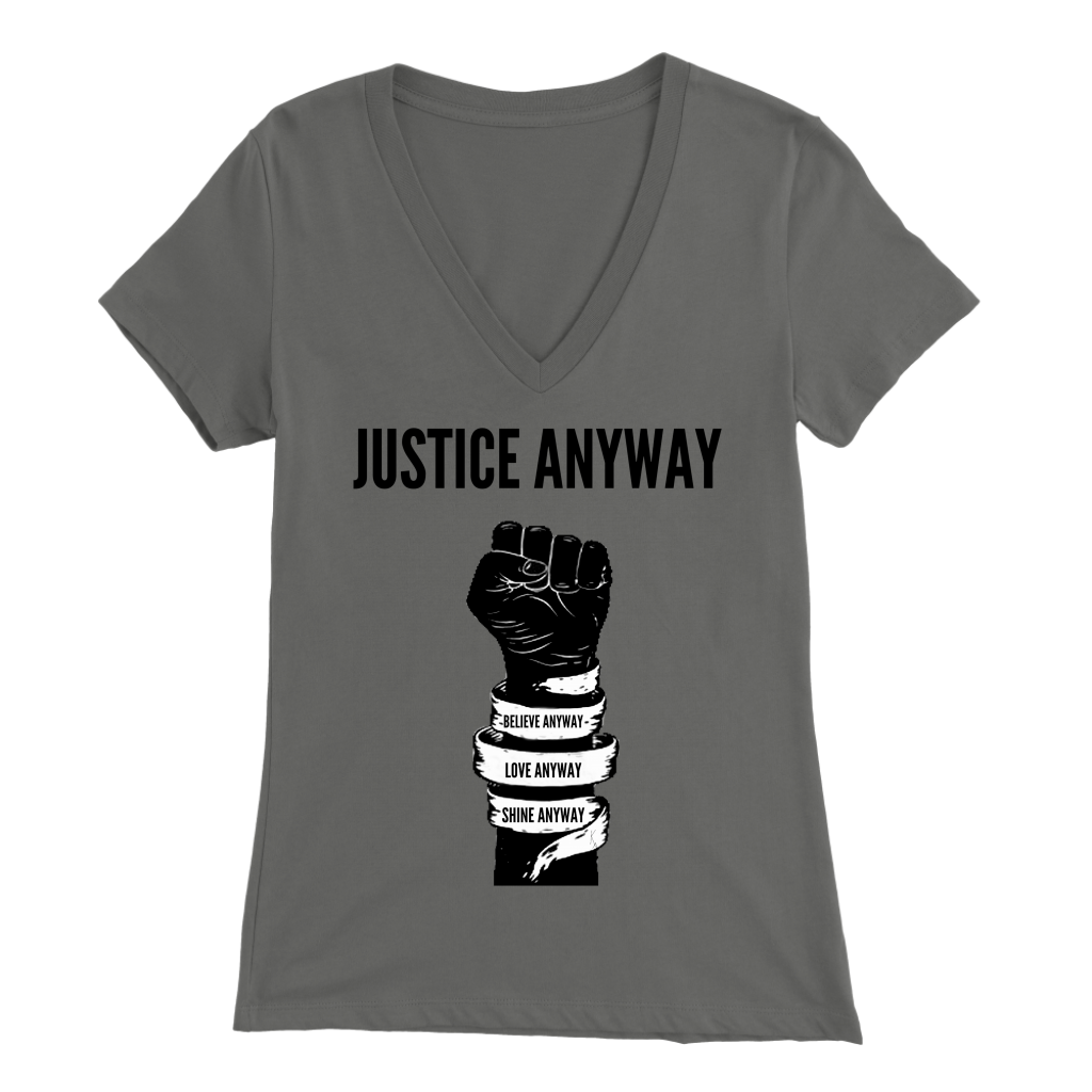 Justice Anyway Womens Sliming V-Neck