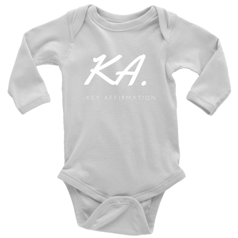Key Affirmation Long Sleeve Baby Bodysuit