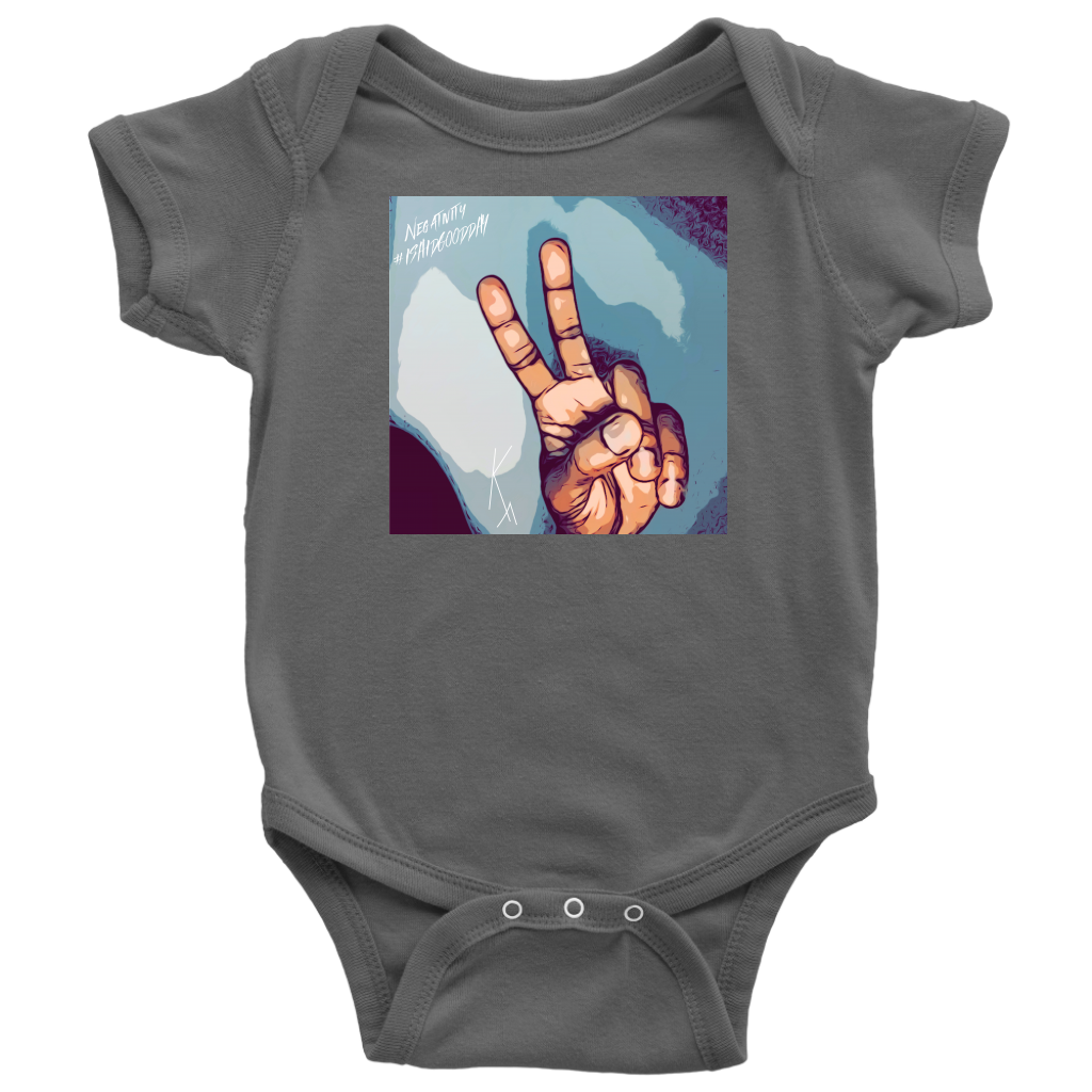 Peace Negativity I Said Good Day Baby Bodysuit