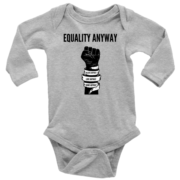 Equality Anyway Long Sleeve Baby Bodysuit