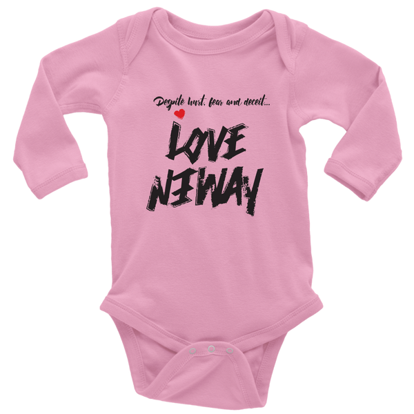 Love Anyway Despite Naysayers Long Sleeve baby Bodysuit - KA Inspires